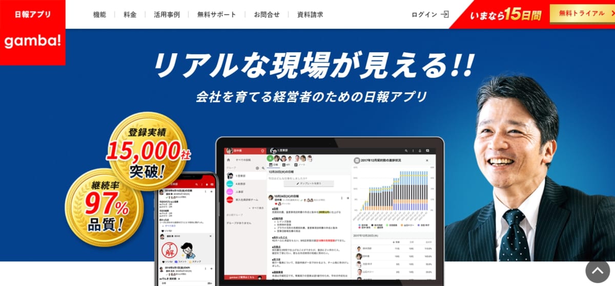 社内SNS/ gamba!